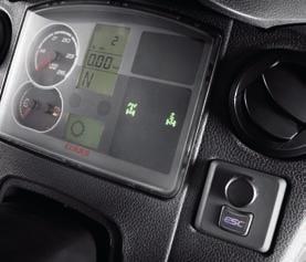 CIS jest na bieżąco. Zalety wyposażenia w CIS i mechaniczne zespoły sterowania: Wszystkie informacje widoczne są na wyświetlaczu HEXASHIFT na słupku A oraz w CIS.