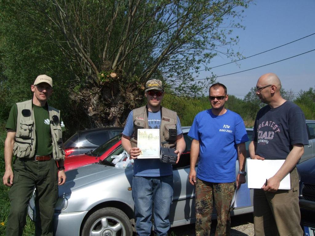 I miejsce Sawicki Piotr 1300 punktów II miejsce Adamczyk Marcin 1200 punktów III miejsce Dąbrowski Szymon 390 punktów 11 maj 2014 roku Spławikowe Mistrzostwa Koła Łowiska.