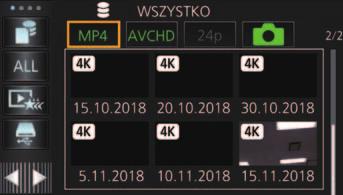 Odtwarzanie USB HDD Można odtwarzać wyłącznie filmy/zdjęcia, które zostały skopiowane poprzez podłączenie kamery do USB HDD, lub skopiowane przy użyciu HD Writer AE 5.4.