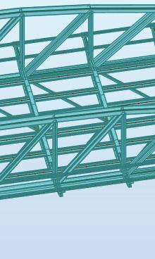 Model obliczeniowy przęsła kratowego zbudowano model obliczeniowy klasy e 1+2 p 3 w programie Autodesk Robot Structural Analysis Professional 2015, obciążając go zgodnie z powierzchniami wpływu