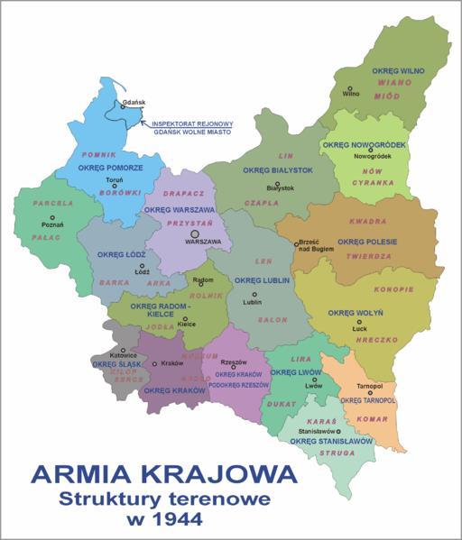 Armia Krajowa na terenach Zamojszczyzny. Źródło : wikipedia Armia Krajowa (AK) została sformułowana 14 lutego 1942r. pierwszym dowódcą był gen. Stefan Grot-Rowecki.