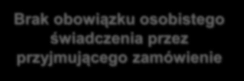 przyjmującego zamówienie ( przepisy o zobowiązaniach art.