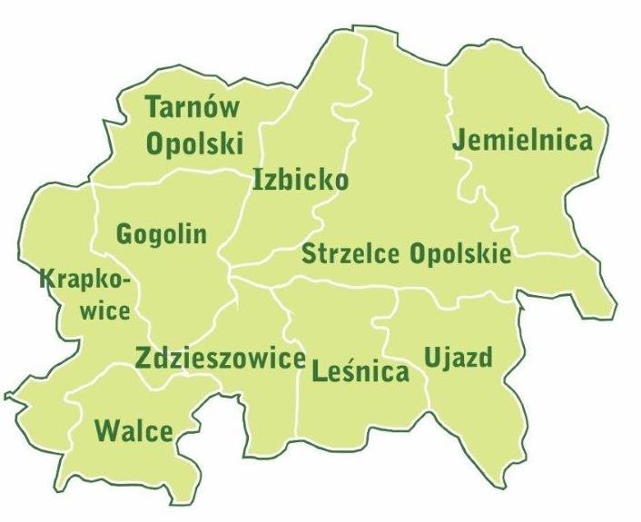 Stowarzyszenie Kraina św. Anny Lokalna Grupa Działania Obejmuje: obszar 984 km 2 zamieszkiwany przez 125 520 mieszkańców (stan 31.12.2013r.
