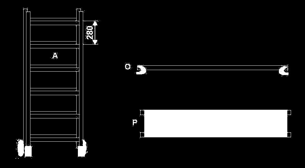 ELEMENTY Ilość (nr) Opis Oznaczenie 1 Składana jednostka A podstawowa 1 Platforma P 1 Pozioma klamra O Konserwacja 1. Sprzęt należy utrzymywać w czystości, zwłaszcza w punktach połączenia.