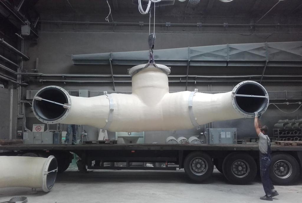 GLASS FIBER REINFORCED PLASTIC PIPELINES Materiały używane do produkcji rur i kształtek TWS : Żywice: Żywica ortoftalowa wysoka wytrzymałość mechaniczna i chemiczna na wiele chemikaliów.