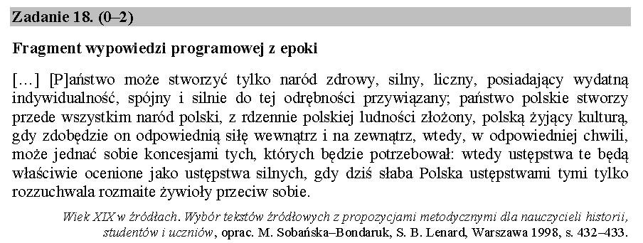 Przykład Matura 2016 1. 2. nacjonalizm 1.