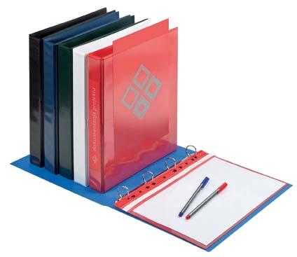 Segregator ofertowy PANORAMA Segregatory ofertowe wykonane z tektury oblewanej folią PVC. Na grzbiecie i przedzie zagrzane kieszenie do umieszczenia opisu oferty.