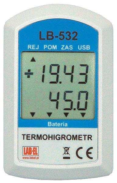 Opis urządzenia Opis ogólny LB-532 jest rejestratorem temperatury i wilgotności lub tylko temperatury (wersja LB-532T). Zasilany jest z długowiecznej, wymienialnej baterii litowej.