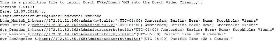 Bosch Video Management System Pojęcia pl 15 Tytuł kolumny TimeZone Opis Strefa czasowa komputera z programem Configuration. To pole może być puste.