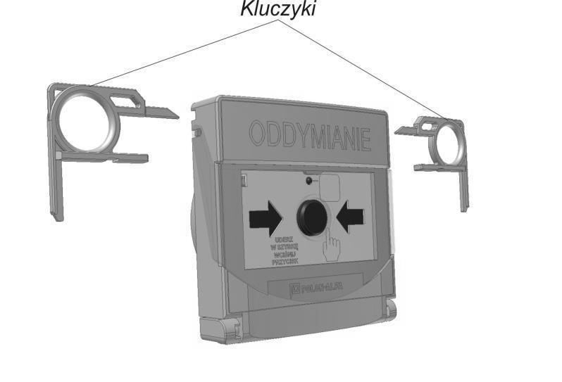 8 IK-E330-001 Rys. 9 Schemat ideowy przycisku oddymiania PO-63 Rezystory końcowe linii należy pozostawić tylko w ostatnim przycisku w linii.