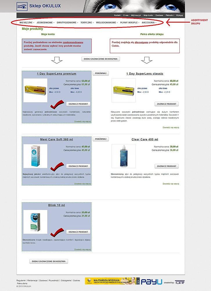 Jeśli chcemy dodać do koszyka produkt, który nie znajduje się ani na liście rekomendowanych ani alternatywnych produktów