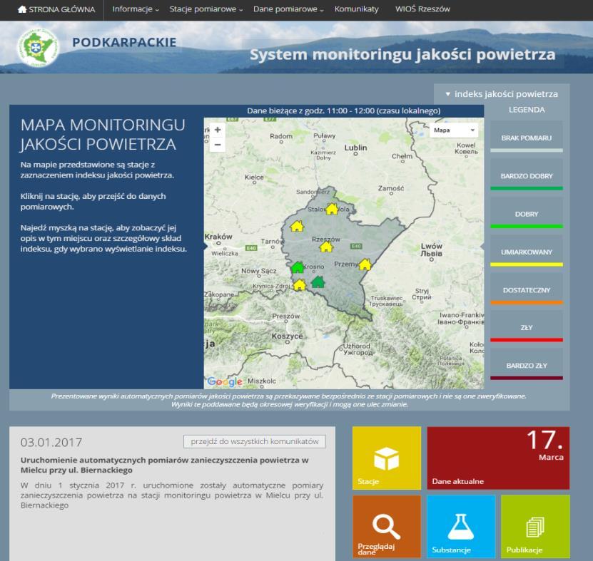 Informacje o jakości powietrza Chcesz sprawdzić jaki jest stan