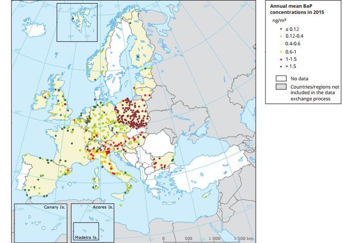 POLSKA POLSKA NA TLE NA TLE INNCH INNCH KRAJÓW - BENZO(a)PIREN benzo(a)piren Źródło: Europejska Agencja