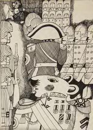 151 Krystyna Witkowska (1926-2000) Mimoza, ilustracja do książki Ewy Sobok, około 1975 r. tusz/papier, 36 x 26,5 cm sygnowany i opisany p.d.: ' MIMOZA wersja K.