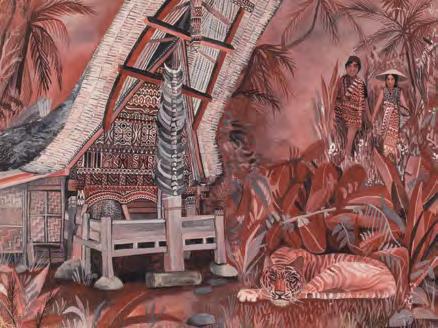 158 Małgorzata Krasucka "Margalit" (ur. 1952) "Skamieniały statek - baśnie malajskie", ilustracja do książki Roberta Stillera, s. 22, 1988 r.
