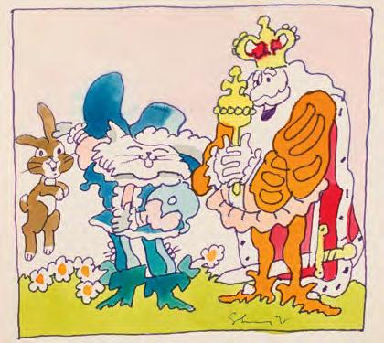166 Janusz Stanny (1932-2014) "Król deskorolki", ilustracja do książki Juliusza Wasilewskiego, 1985 r.