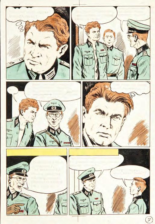 21 Mieczysław Wiśniewski (1925-2006) "Kapitan Kloss", cz. XII - Noc w szpitalu, plansza komiksowa nr 7, 1973 r.