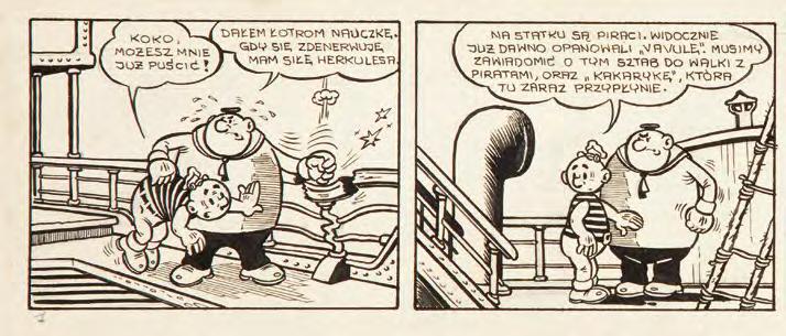 22 Janusz Christa (1934-2008) "Kajtek i Koko" - Wśród piratów, pasek komiksowy z Wieczoru Wybrzeża nr