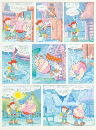 34 Janusz Christa (1934-2008) "Kajko i Kokosz" - Mirmił w opałach, plansza komiksowa nr 30, około 1990 r.