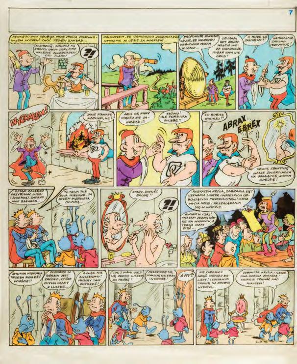 61 Szarlota Pawel (ur. 1950) Jonka, Jonek i Kleks W krainie zbuntowanych luster, plansza komiksowa nr 7, 1981 r.