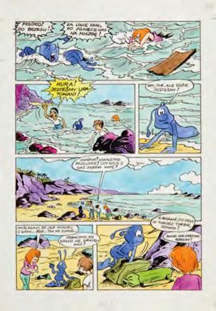63 Szarlota Pawel (ur. 1950) Jonka, Jonek i Kleks - W pogoni za czarnym Kleksem, plansza komiksowa nr 31, 1987 r.