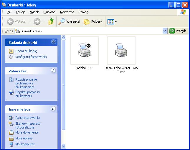 Drukowanie poprzez sieć Aby udostępnić drukarkę (Windows XP) 1 W menu Start wybierz polecenie Drukarki i faksy. Zostanie wyświetlony panel sterowania Drukarki i faksy.