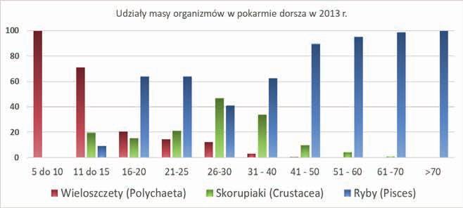 WIADOMOŒCI RYBACKIE Tabela 1. Składniki pokarmu dorsza na podstawie badań MIR-PIB w 213 r.