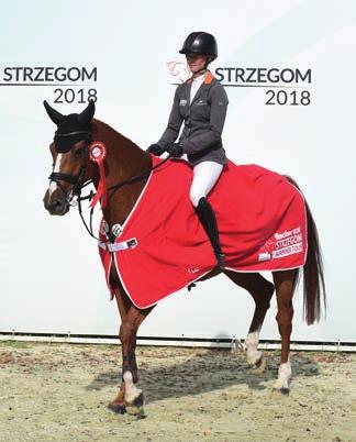 Krzysztofa Jędrzejewskiego, dosiadany przez właścicielkę Marie Kraack z Niemiec tytuł najlepszego konia polskiej hodowli podczas zawodów Strzegom Horse Trials (28.06-01.07.) SENIOR sp (Rytm han.