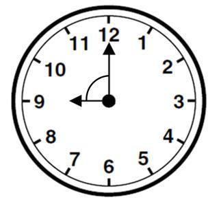 Zadanie 4. Jaki kąt tworzą wskazówki zegara o godzinie 9.00? A. 45 B. 60 C. 90 D. 0 Zadanie 5. Robotnicy pracowali trzy dni przy układaniu chodnika.