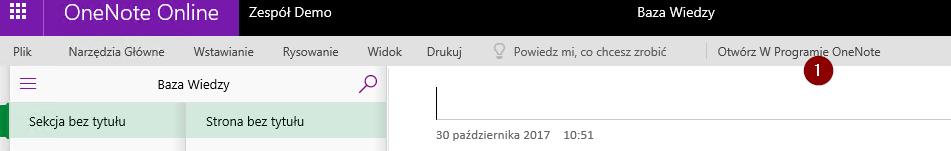 2.5 Dzielenie się wiedzą 2.5.1 Baza wiedzy zespołu Tworzenie bazy wiedzy w OneNote, zapoznanie się z przykładowymi bazami wiedzy, stworzenie struktury bazy wiedzy, zdefiniowanie własnych tagów,