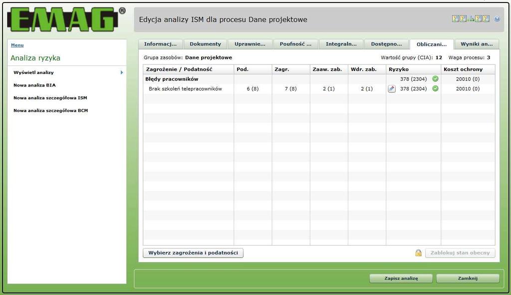 System OSCAD do zarządzania ciągłością 31