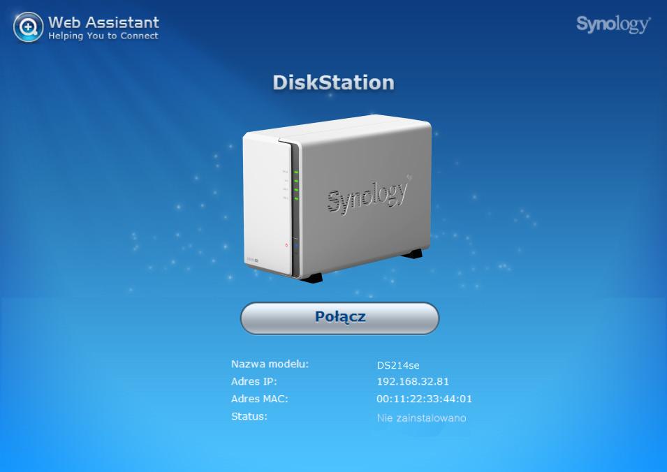 Rozdział Instalacja oprogramowania DSM na Rozdział 3: serwerze DiskStation 3 Po zainstalowaniu sprzętu zainstaluj na serwerze DiskStation system operacyjny DiskStation Manager (DSM) działający w