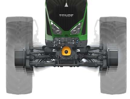System Fendt Stability Control (FSC) zapewnia dodatkową stabilność i preyzję w sterowaniu podzas jazdy na drodze z prędkośią powyżej 20 km/h.