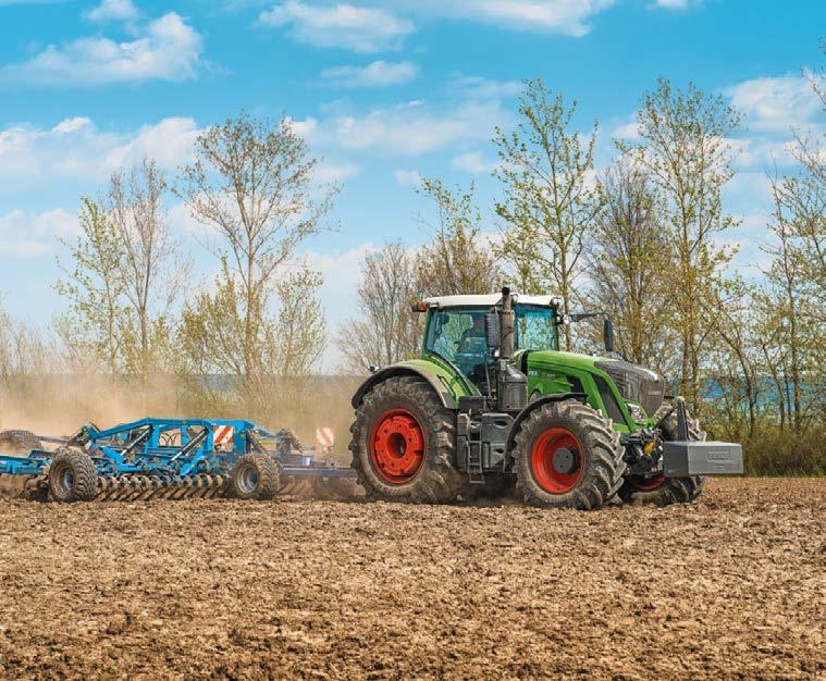 prędkośi jazdy. Jeżeli iąnik Fendt 900 Vario porusza się z prędkośią 50 km/h, jest jeszze bardziej ekonomizny w zużyiu paliwa, dyż prędkość obrotowa silnika wynosi 1450 obr./min.