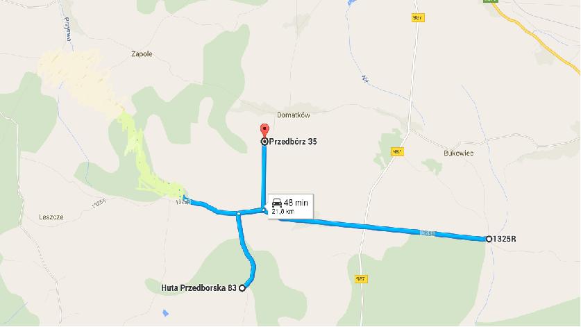 Kurs V SP Przedbórz - Huta Przedborska Przedbórz Malców SP Przedbórz. Długość kursu V 22 km (po południu) Godzina odwożenia po południu 12:30 Liczba uczniów 24 uczniów Przystanki: 1.