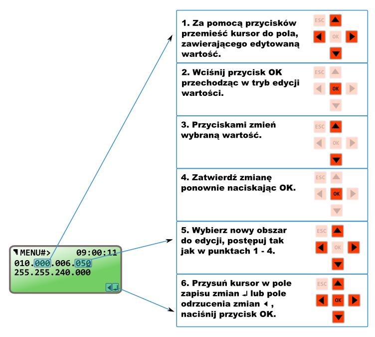 Rys. 4 Sposób edycji ustawień