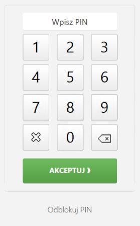 Rys 10. Klawiatura do wprowadzania PINu podczas logowania.
