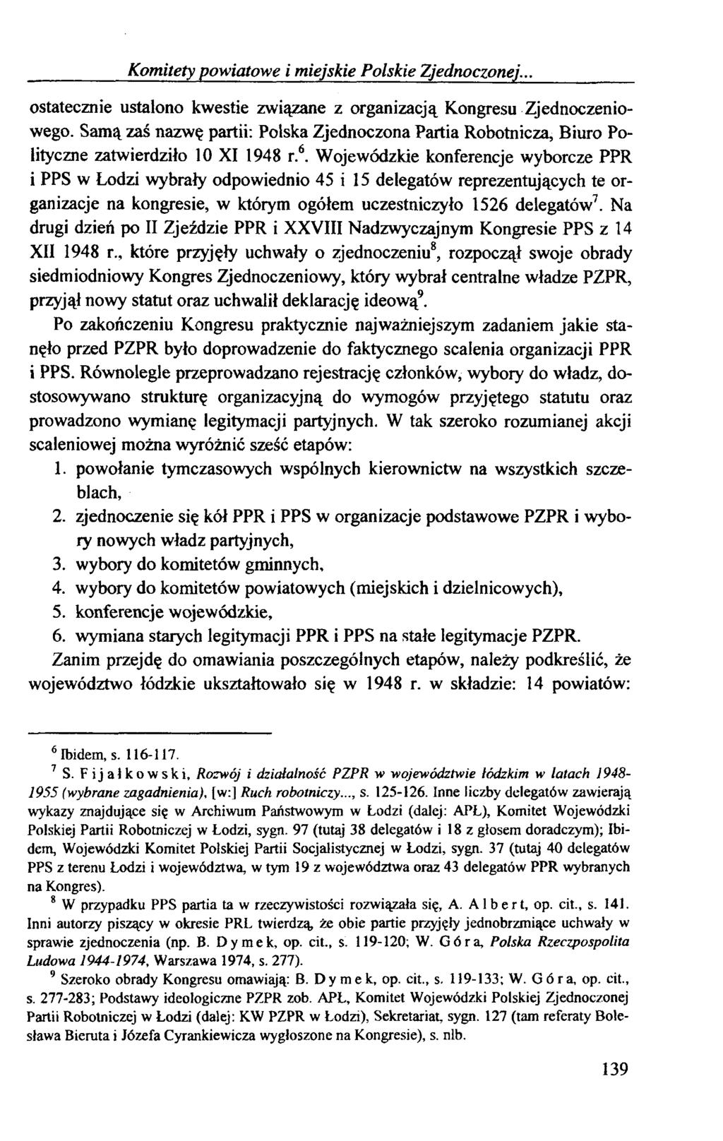 Komitety powiatowe i miejskie Polskie Zjednoczonej... ostatecznie ustalono kwestie związane z organizacją Kongresu Zjednoczeniowego.