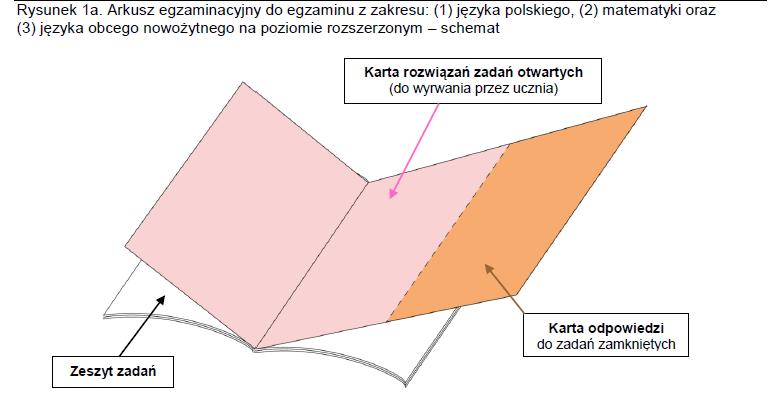 Schemat arkusza z zakresu języka polskiego matematyki języka obcego nowożytnego na