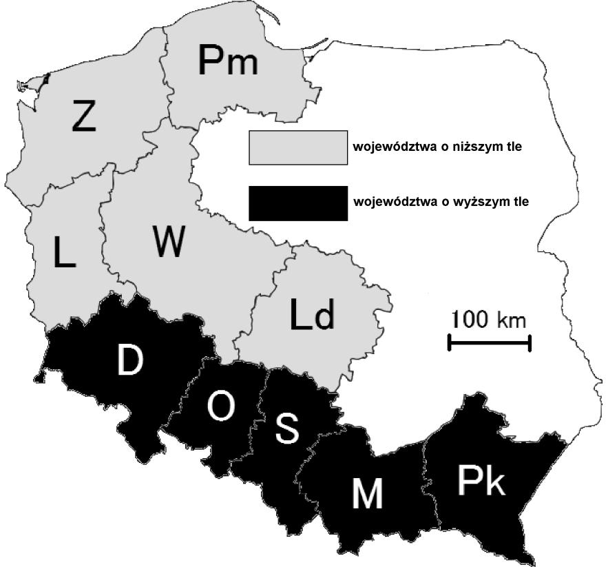 Częstość śmierci nowotworowej (CMR) Naturalne tło w Polsce 30% 25% 20% 15% 10% 5% 0%