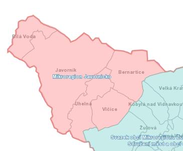 Strona internetowa Związku Gmin Mikroregionu Javornicko (Svazek obcí