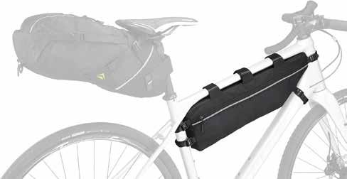 TORBY WYKONANE Z WYTRZYMAŁEGO U ŁATWY SYSTEM MOCOWANIA TORBA PODSIODŁOWA WYMIARY MOCOWANIE GRAVEL BG-MD103 65 x 16 x 18 cm poliester 600D montowana na szyny pod siodełkiem maksymalne obciążenie 5 kg