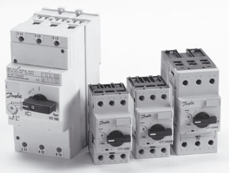Seria CTI 25M, CTI 45MB, CTI 100 Wyłączniki silnikowe z napędem obrotowym zabezpieczają szeroki zakres obwodów elektrycznych od 0,1 do 90.