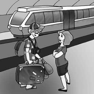 А что мне с чемоданом делать, если до поезда ещё четыре часа осталось? Я на море еду отдыхать! Вы бы ещё лежак с собой взяли!