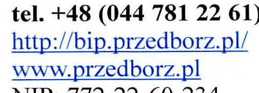 przedsięwzięcia inwestycyjnego pn.