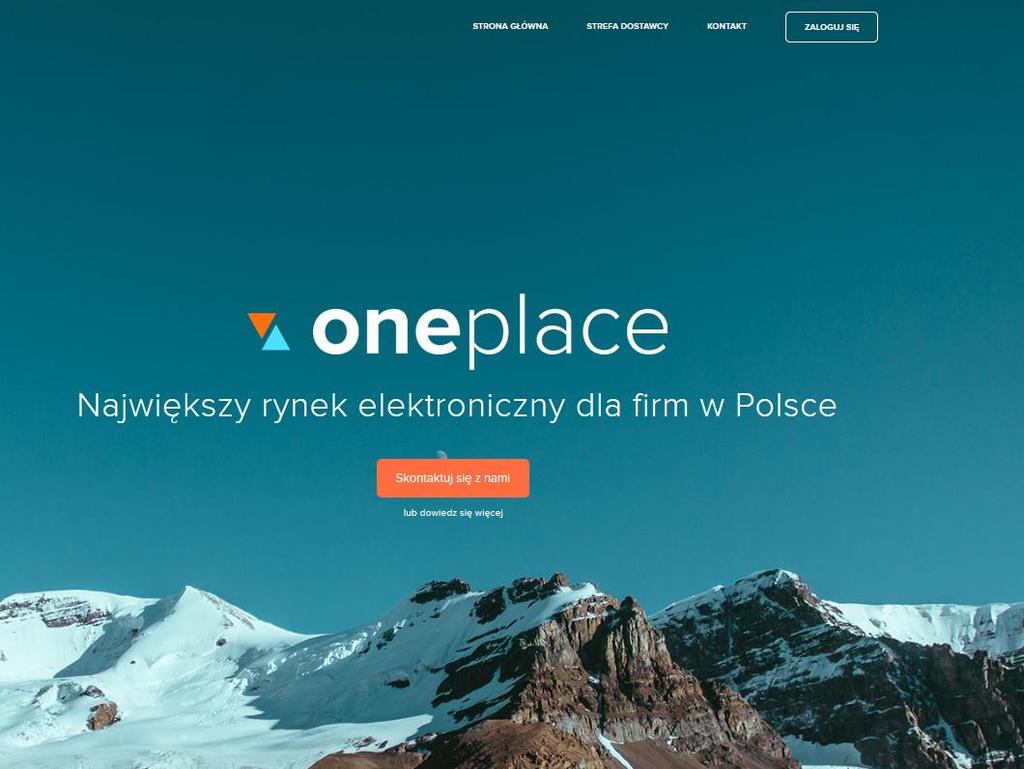 4. Logowanie na Oneplace Aby zalogować się na Oneplace należy na stronie głównej wybrać przycisk Zaloguj.