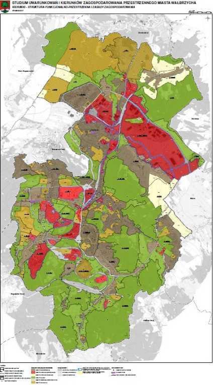 Wyzwaniem dla miast kurczących się jest racjonalizacja struktury funkcjonalno-przestrzennej - dostosowanie do obowiązujących realiów społeczno-gospodarczych ze szczególnym uwzględnieniem rezerw pod