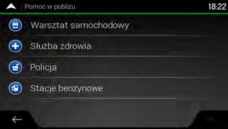 3. Przejrzyj listę, jeśli jest to konieczne, a następnie wybierz żądany element. Zostanie wyświetlona pełna mapa z wybranym punktem na środku.