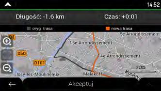 Funkcje te opisano w poniższych sekcjach. 4.1.8.1 Objazd korków na autostradach NX405E może zaoferować objazd przy spowolnieniu na autostradzie z powodu korków.