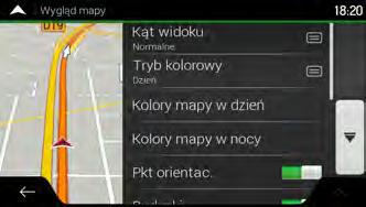 4.3.4 Ustawienia widoku nawigacji Te ustawienia pozwalają dostosować wygląd widoku nawigacji.